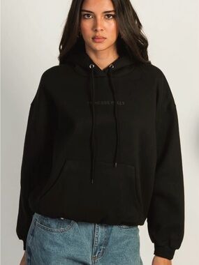Princess Polly Black Pullover Hoodie Sweater